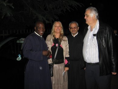 Fr.Athanasios, Vassula, Deacon George and Solis