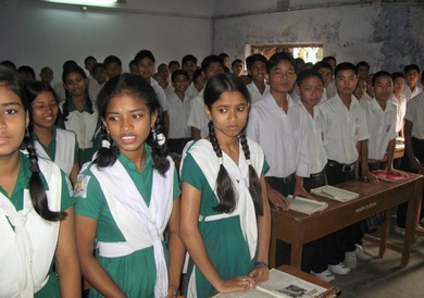 A Classroom at the True Life in God School in Kulun