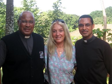 Cardinal Napier, Vassula and Fr Wayne Weldschidt