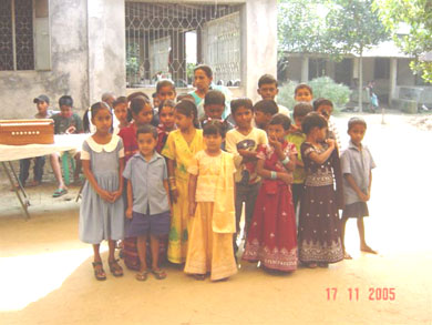 Singing in English with their charming Bengali accents as their families look on