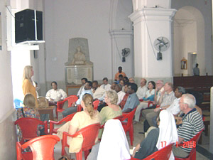 Vassula during the Ecumenical introductory meeting