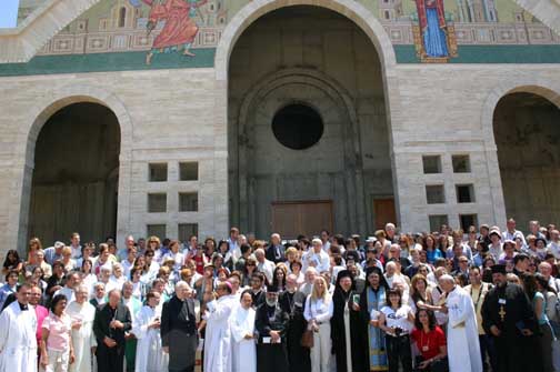 Group after Mass at Melkite Greek Catholic Church, celebrated by His Excellency Bishop Georges Kahhale, Bishop Exarch of Venezuela, Melkite Greek Catholic Church in Venezuela