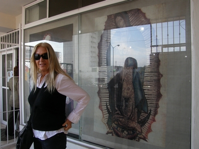 Vasula in front of Beth Myriam