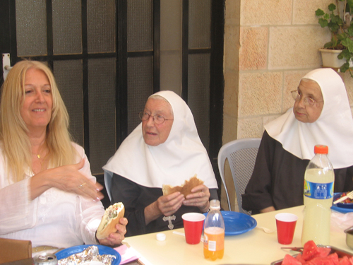 Vassula with the Sisters Emmanuel in Bethlehem